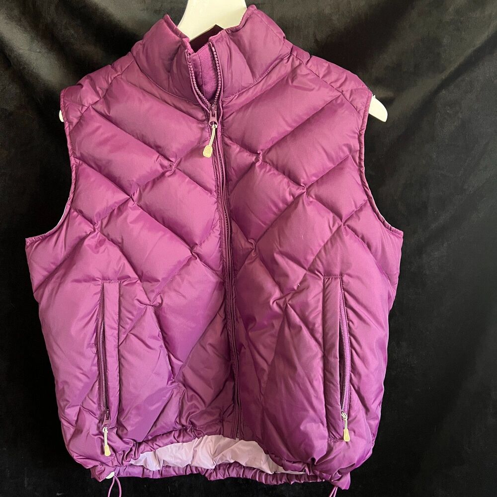 Cabela's Women's Goose Down Puffer Vest Eggplant Purple Size Large